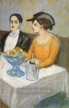 Hombre y mujer Ángel Fernández de Soto y su compañero 1902 Pablo Picasso Pinturas al óleo